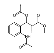 methyl 3-(2-acetamidophenyl)-3-acetoxy-2-methylenepropanoate结构式