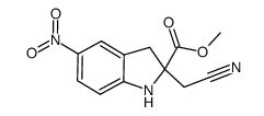 methyl 2-(cyanomethyl)-5-nitro-2,3-dihydro-1H-indole-2-carboxylate Structure