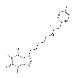 1,3-dimethyl-7-[5-(1-methyl-2-p-tolyl-ethylamino)-pentyl]-3,7-dihydro-purine-2,6-dione Structure