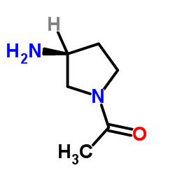1-[(3S)-3-Amino-1-pyrrolidinyl]ethanone结构式
