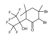 2,3-dibromo-6-(1,1,1,3,3,3-hexafluoro-2-hydroxypropan-2-yl)-3,5,5-trimethylcyclohexan-1-one Structure