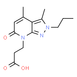 3-(3,4-Dimethyl-6-oxo-2-propyl-2,6-dihydro-7H-pyrazolo[3,4-b]pyridin-7-yl)propanoic acid structure