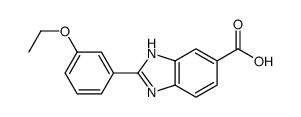 2-(3-ethoxyphenyl)-3H-benzimidazole-5-carboxylic acid结构式