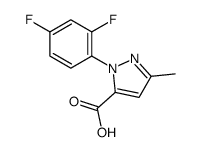 1-(2,4-Difluorophenyl)-3-methyl-1H-pyrazole-5-carboxylic acid structure