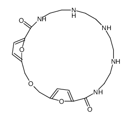 1,4,7-Trioxa-10,13,16,19,22-pentaazadifuro<2,1,5-a,x:2,1,5-f,g>cyclotetraeicosane-9,23-dione结构式