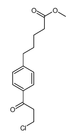 methyl 5-[4-(3-chloropropanoyl)phenyl]pentanoate结构式