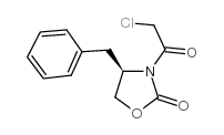 (n-chloroacetyl)-(4s)-benzyl-2-oxazolidinone Structure