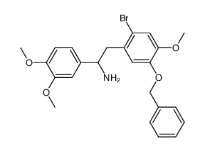 2-(5-Benzyloxy-2-bromo-4-methoxy-phenyl)-1-(3,4-dimethoxy-phenyl)-ethylamine Structure