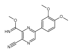 methyl 3-cyano-6-(3,4-dimethoxyphenyl)pyrazine-2-carbimidate Structure