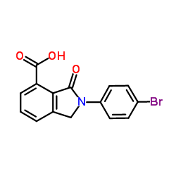 2-(4-Bromophenyl)-3-oxo-4-isoindolinecarboxylic acid结构式