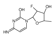 4-amino-1-[(2R,3S,4R,5R)-3-fluoro-4-hydroxy-5-methyloxolan-2-yl]pyrimidin-2-one结构式