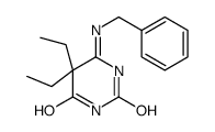 6-(benzylamino)-5,5-diethylpyrimidine-2,4-dione结构式
