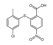 2-(5-chloro-2-methylphenyl)sulfanyl-4-nitrobenzoic acid结构式