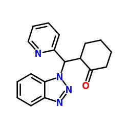 2-[1H-Benzotriazol-1-yl(2-pyridinyl)methyl]cyclohexanone Structure