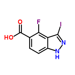 4-Fluoro-3-iodo-1H-indazole-5-carboxylic acid Structure