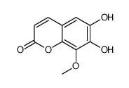 2H-1-Benzopyran-2-one,6,7-dihydroxy-8-methoxy-(9CI) structure