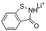 1,2-Benzisothiazol-3(2H)-one, lithium salt Structure