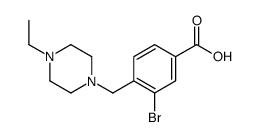 3-bromo-4-[(4-ethylpiperazin-1-yl)methyl]benzoic acid Structure