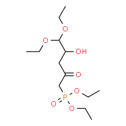 5,5-Diethoxy-4-hydroxy-2-oxopentylphosphonic acid diethyl ester Structure