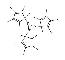 1,2,3-tris(1,2,3,4,5-pentamethylcyclopenta-2,4-dien-1-yl)triphosphirane结构式