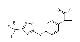 methyl (2R)-2-[4-[[4-(trifluoromethyl)-1,3-oxazol-2-yl]amino]phenyl]propanoate结构式