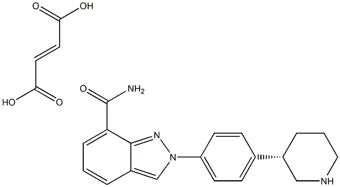 (S)-2-(4-(piperidin-3-yl)phenyl)-2H-indazole-7-carboxamide fumarate结构式