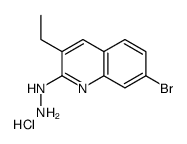 7-溴-3-乙基-2-肼基喹啉盐酸盐结构式