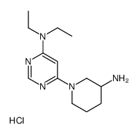 6-(3-氨基-1-哌啶基)-N,N-二乙基-4-嘧啶胺盐酸盐结构式