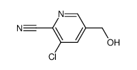3-chloro-5-(hydroxymethyl)picolinonitrile结构式