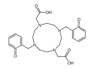 4,10-双[(1-氧化-2-吡啶基)甲基]-1,4,7,10-四氮杂环十二烷-1,7-二乙酸结构式