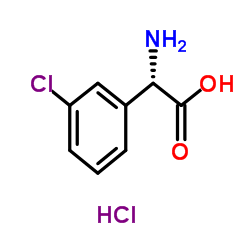 Benzeneacetic acid, α-amino-3-chloro- (hydrochloride)(1:1),(αS)- structure