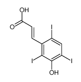 (E)-3-(3-hydroxy-2,4,6-triiodophenyl)prop-2-enoic acid结构式