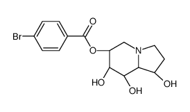 [(1S,6S,7S,8R,8aR)-1,7,8-trihydroxy-1,2,3,5,6,7,8,8a-octahydroindolizin-6-yl] 4-bromobenzoate Structure