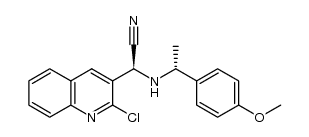 (S)-2-(2-chloroquinolin-3-yl)-2-(((R)-1-(4-methoxyphenyl)ethyl)amino)acetonitrile结构式