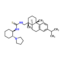 N-[[(1R,4aS,10aR)-1,2,3,4,4a,9,10,10a-octahydro-1,4a-diMethyl-7-(1-Methylethyl)-1-phenanthrenyl]Methyl]-N'-[(1R,2R)-2-(1-pyrrolidinyl)cyclohexyl]-Thiourea Structure