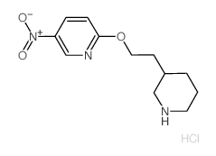 5-Nitro-2-[2-(3-piperidinyl)ethoxy]pyridine hydrochloride Structure