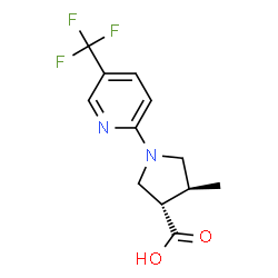 4-METHYL-1-(5-TRIFLUOROMETHYL-PYRIDIN-2-YL)-PYRROLIDINE-3-CARBOXYLIC ACID Structure