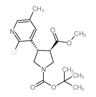 (Racemic trans)-1-tert-butyl 3-methyl 4-(2-Chloro-5-methylpyridin-3-yl)pyrrolidine-1,3-dicarboxylate structure