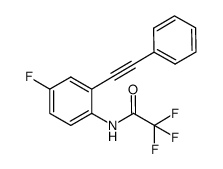 N-(4-fluoro-2-(phenylethynyl)phenyl)-2,2,2-trifluoroacetamide结构式