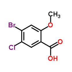 4-Bromo-5-chloro-2-methoxybenzoic acid结构式