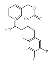 (R)-3-(((benzyloxy)carbonyl)amino)-4-(2,4,5-trifluorophenyl)butanoic acid结构式