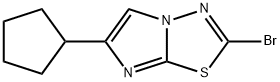 2-溴-6-环戊基咪唑[2,1-B][1,3,4]噻二唑结构式