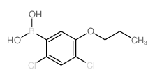 (2,4-二氯-5-丙氧基苯基)硼酸结构式