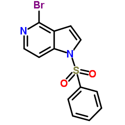 1-(Phenylsulfonyl)-4-bromo-5-azaindole Structure