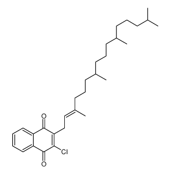 2-chloro-3-[(E)-3,7,11,15-tetramethylhexadec-2-enyl]naphthalene-1,4-dione结构式