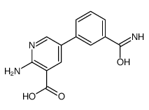2-amino-5-(3-carbamoylphenyl)pyridine-3-carboxylic acid Structure