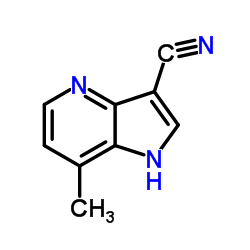 7-Methyl-1H-pyrrolo[3,2-b]pyridine-3-carbonitrile结构式