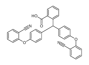 2-[bis[4-(2-cyanophenoxy)phenyl]methyl]benzoic acid结构式