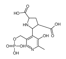 4,4-dicarboxy-5-(pyridoxyl-5'-phosphate)proline结构式