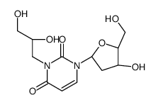 3-(2,3-dihydroxypropyl)deoxyuridine结构式